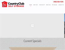Tablet Screenshot of countryclubselfstorage.com